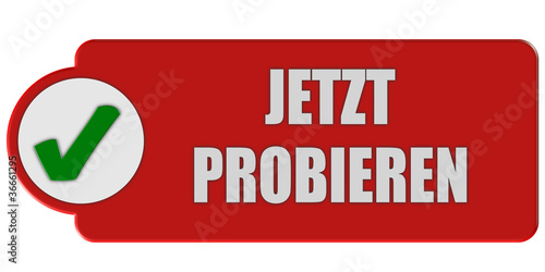 Illustration: Button rot HakenJETZT PROBIEREN Button rot HakenJETZT PROBIEREN