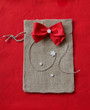 Jutesack with red bow Jutesack with red bow