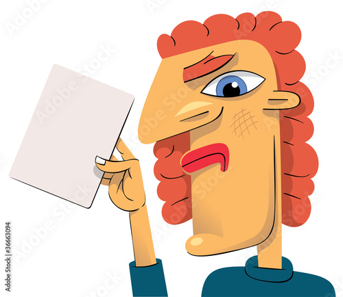 Vektor: Teacher showing an empty plate Teacher showing an empty plate