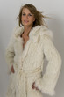 Attractive girl with real fur jacket