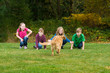 Kids calling a dog