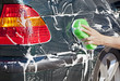 Washing car