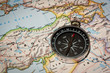 Photo: Compass on Map Compass on Map