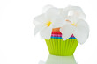 Small bouquet of flowers on an edible content