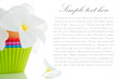 Small bouquet of flowers on an edible content