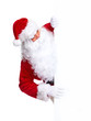Santa Claus with poster.