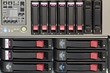 servers stack with hard drives in a datacenter servers stack with hard drives in a datacenter
