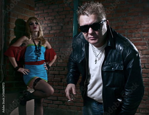 Photo: pimp and a prostitute pimp and a prostitute
