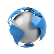 Planet earth on white background.