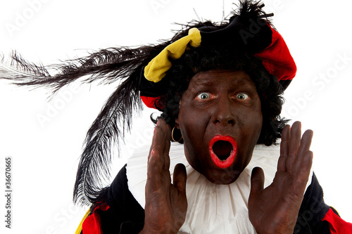 Photo: Zwarte piet ( black pete) typical Dutch character Zwarte piet ( black pete) typical Dutch character