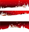 Christmas banners with rural landscape Christmas banners with rural landscape