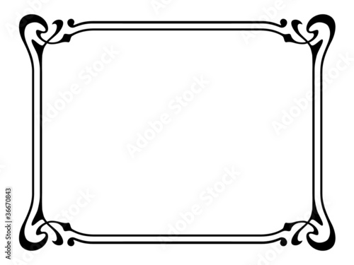 Vector: art nouveau ornamental decorative frame art nouveau ornamental decorative frame
