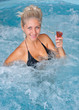 Young beautiful woman in water Young beautiful woman in water