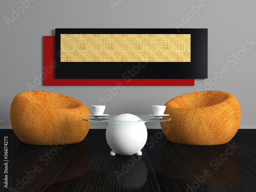 Illustration: interior design of contemporary living room interior design of contemporary living room