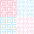 Seamless patterns for the baby in pink and blue