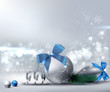 Christmas Background with ornaments. Vector Illustration.