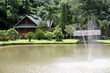 Lake with fountain