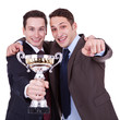 winning business men pointing to you