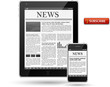 News on tablet pc and cell phone.