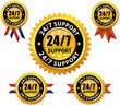 24/7 support sign, service label