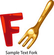 ALPHABET LETTER F-Fork ALPHABET LETTER F-Fork