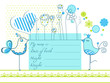 Baby boy arrival cute card Baby boy arrival cute card