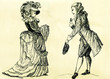 Illustration: fancy man and woman 18 century. fancy man and woman 18 century.