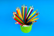 Back to school concept with colourful pencils Back to school concept with colourful pencils
