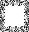 frame with abstract zebra skin texture