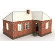 A brick house on a white surface №2