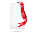 Blank sale. Red ribbon. Illustration
