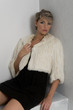 Glamorous girl with real fur bolero 2