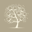 Vektor: Family tree design, insert your photos into frames Family tree design, insert your photos into frames