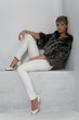 Attractive girl with real fur bolero 2