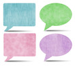 Colorful vintage speech bubbles