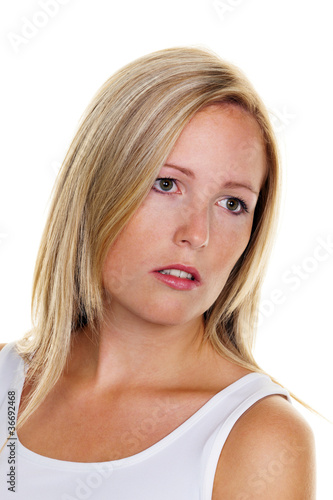 Photo: blonde Frau mit Sommersprossen blonde Frau mit Sommersprossen