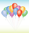 Party balloons vector illustration Party balloons vector illustration