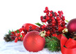 Christmas Decorations isolated on white