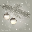 Christmas globe on christmas tree - VECTOR