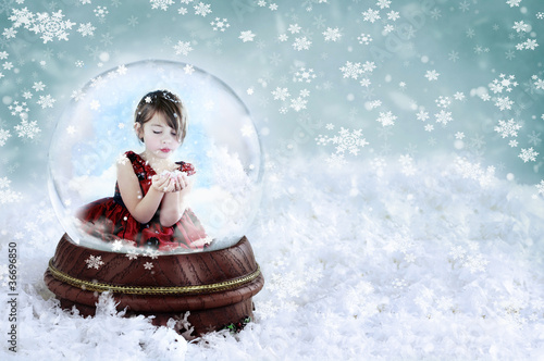 Photo: Girl in Snow Globe Girl in Snow Globe