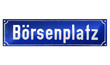 straßenschild "börsenplatz"