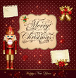 Vector: Christmas vector illustration with nutcracker Christmas vector illustration with nutcracker