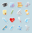 Sticker icons for science and education Sticker icons for science and education
