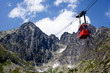 Cable car in mountains