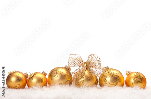 Photo: row of Christmas balls row of Christmas balls