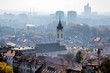 View of the Belgrade in the haze, Serbia