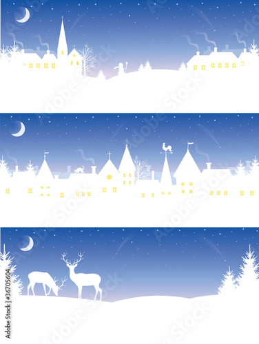 Vector: Set of a christmas banners. Set of a christmas banners.