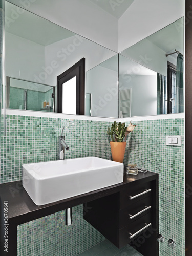Photo: bagno moderno con mosaico verde bagno moderno con mosaico verde