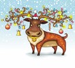 Cute  Deer decorated with Holiday lights