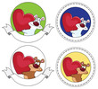 bear and heart banner